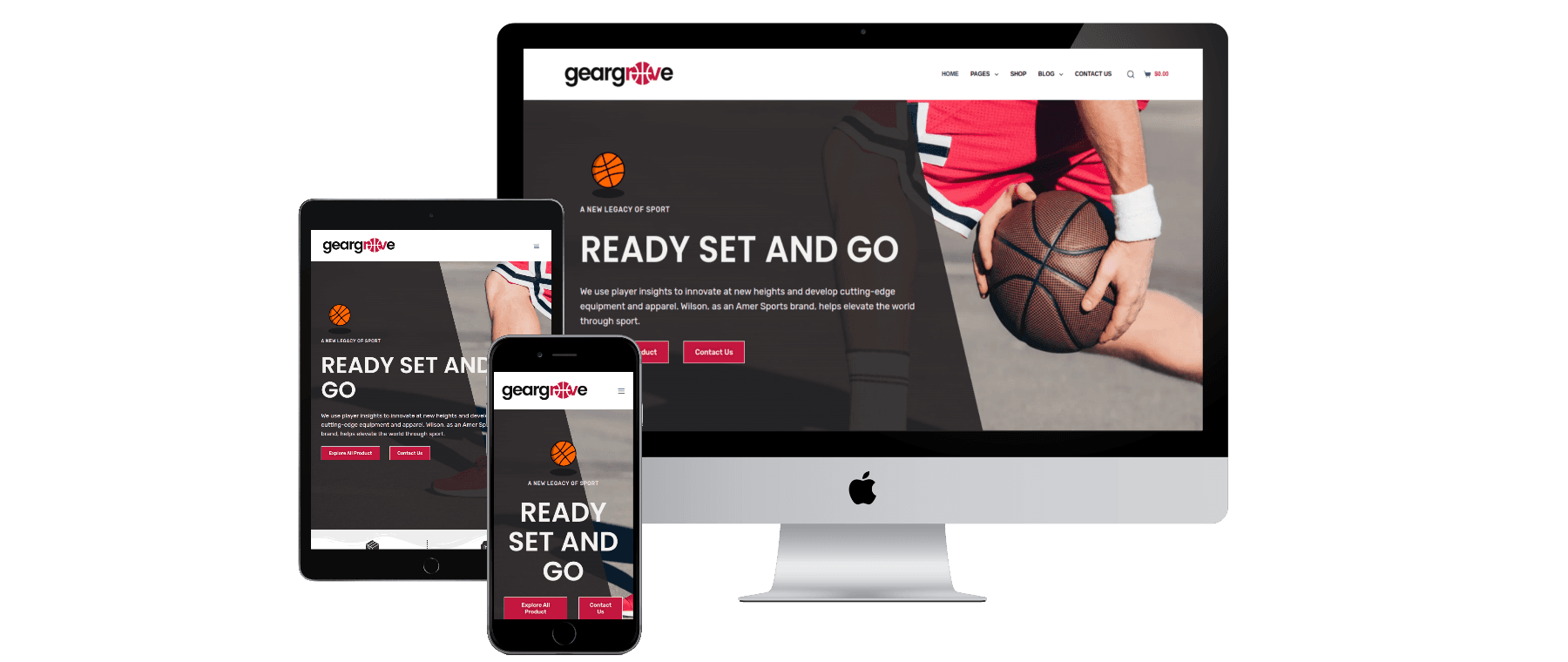E-commerce Sport website full responsive